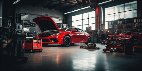 Professional mechanic inspecting a vehicle